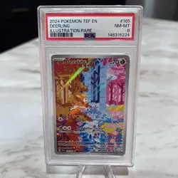 2024 POKEMON TEF EN-TEMPORAL FORCES ILLUSTRATION RARE #165 DEERLING PSA 8 - Image 1