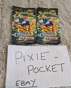 Pokemon Crown Zenith Booster Pack x2 New & Sealed - Image 1