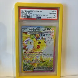 2024 POKEMON SSP EN-SURGING SPARKS SPECIAL ILLUSTRATION RARE PIKACHU EX PSA 10 - Image 1