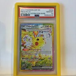 2024 POKEMON SSP EN-SURGING SPARKS SPECIAL ILLUSTRATION RARE PIKACHU EX PSA 10 - Image 2