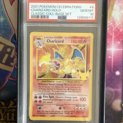 Pokemon 2021 Charizard 4/102 Celebrations Classic Collection Holo PSA 10 - Image 2