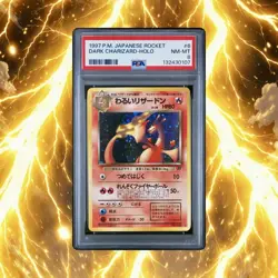 1997 POKEMON JPN ROCKET #6 DARK CHARIZARD-HOLO PSA 8 - Image 1
