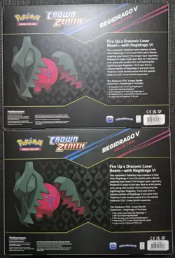 Pokemon TCG Crown Zenith Regidrago V Collection Box Factory Sealed x2 - Image 2