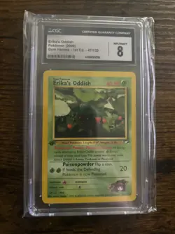 Erika's Oddish Pokemon 2000 Gym Heroes - 1st Edition - 47/132 CGC 8 - Image 1