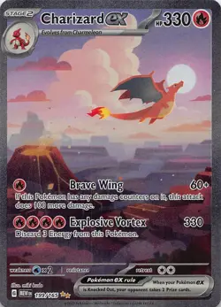CHARIZARD EX 199/165 SPECIAL ILLUSTRATION RARE 151 POKEMON NM - Image 1