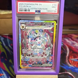 Sylveon ex 156/131 Prismatic Evolutions Special Illustration Rare Pokemon PSA 9 - Image 1