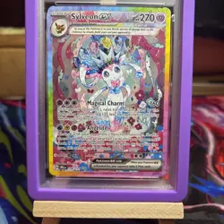 Sylveon ex 156/131 Prismatic Evolutions Special Illustration Rare Pokemon PSA 9 - Image 2