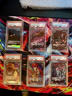 One Piece OP13 God Demon Pack Red Parallel Five Elders JP Sequential PSA 10/9 - Image 1
