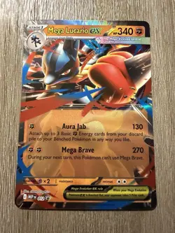 Pokemon Mega Lucario Ex Mega Evolutions 012 Black Star Promo Jumbo Card - Image 1