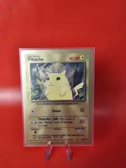 Pokemon Gold Metal Pikachu Card 58/102 Pokemon Celebrations 25th Anniversary - Image 1