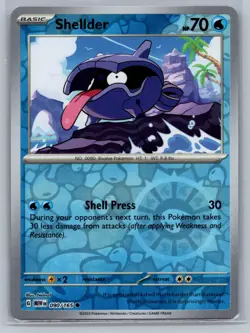 Shellder SV: Scarlet & Violet 151 #090/165 Common Reverse Holo Pokemon Card - Image 1