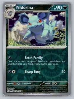 Nidorina SV: Scarlet & Violet 151 #030/165 Uncommon Reverse Holo Pokemon Card - Image 1