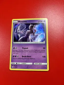 Mewtwo 12/18 Detective Pikachu Holo Pokemon Rare Card LP - Image 1