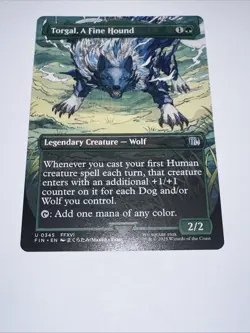 Torgal, A Fine Hound (Borderless) - 345 - FINAL FANTASY- Near Mint - MTG - Image 2