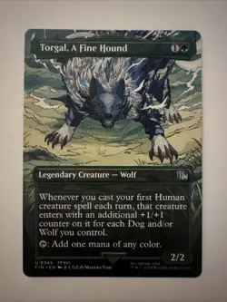 Torgal, A Fine Hound (Borderless) - 345 - FINAL FANTASY- Near Mint - MTG - Image 3
