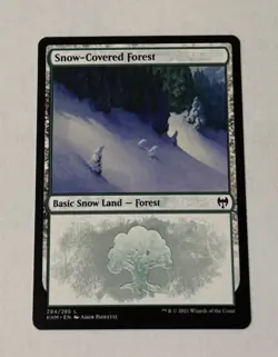MTG Snow-Covered Forest 284 Kaldheim NM - Image 1