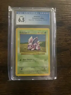 Nidoran Pokemon 1999 Base Set - Shadowless - 55/102 CGC 6.5 - Image 1