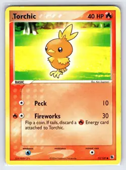 Torchic 73/109 2003 EX Ruby & Sapphire Pokemon Card Nintendo Common - Mp - Image 1