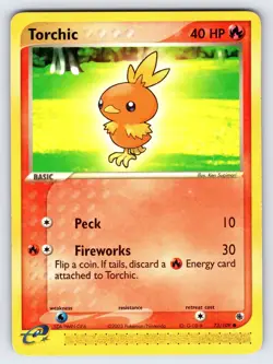 Torchic 73/109 EX Ruby & Sapphire Pokemon Card TCG e-Series Nintendo - Lp/Mp - Image 1