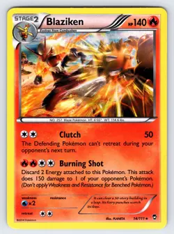 Blaziken 14/111 2014 B&W Furious Fists Pokemon Card TCG Holo Rare - Nm/Vlp - Image 1