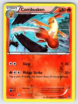 Combusken 13/111 2014 B&W Furious Fists Pokemon Card TCG Reverse Holo - Lp - Image 1