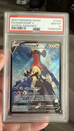 Pokemon Garchomp V TG23 Astral Radiance Trainer Gallery Full Art PSA 10 - Image 1