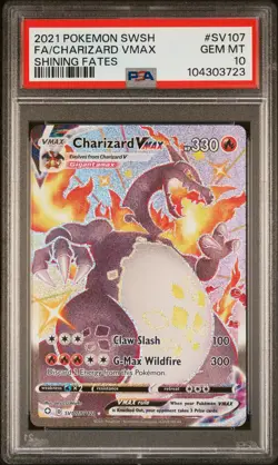 Charizard Vmax SV107/072 Shining Fates Pokemon PSA 10 *723 - Image 1