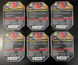 6x Mega Charizard Tins - Mega Charizard X & Y ex Tins (Lot Of 6) Pokemon SEALED - Image 2