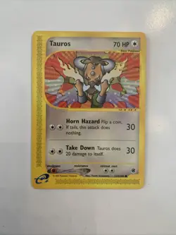 Mp-Lp Tauros 133/165 Expedition Base Set Pokemon Yuichi Sawayama - Image 1