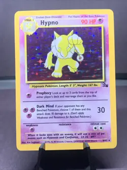 Pokemon TCG Hypno 8/62 Fossil Set Holo Rare Unlimited VTG WOTC 1999 LP - Image 1