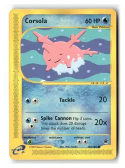 Corsola 102/165 Common Expedition Base Set Pokemon Lightly Played - Image 1