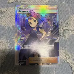 Pokemon Acerola 142/147 SM-Burning Shadows Ultra Rare Full Art Holo Trainer - Image 1