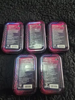 Pokemon TCG Mega Evolution Mini Tins Artwork Set Sealed - Image 2