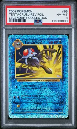 Tentacruel Legendary Collection Reverse Holo Foil PSA 8 2002 Pokemon LOW POP 161 - Image 1