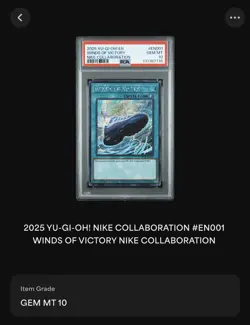 2025 Yu-Gi-Oh! EN Nike Collaboration Winds Of Victory #EN001 Air Max 95 PSA 10 - Image 4