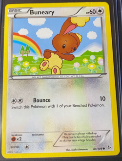 Buneary 84/106 - Common Pokemon Card - Flashfire Set (2014) Lightly Played - Image 1