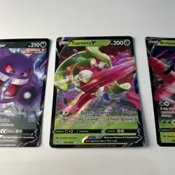 5 Pokemon TCG Fusion Strike Bundle Cards Inc Gengar 156, Breloom And Tsareena V - Image 3