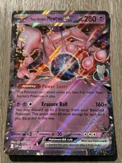 Pokemon TCG Team Rockets Mewtwo EX 205 Jumbo Scarlet & Violet Promo Card - Image 1