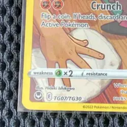 2022 Pokemon Sword & Shield Silver Tempest Rockruff #TG07/TG30 Trainer Holo - Image 4