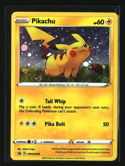 Pokemon PIKACHU SWSH039 Promo Cosmos Holo (2020 Sword Shield) LP/Light Play - Image 1
