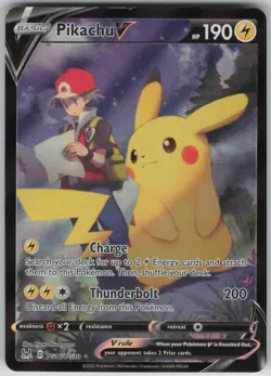 ✰ PIKACHU V TG16/TG30 V RARE LOST ORIGIN TRAINER GALLERY POKEMON ✰ LP - Image 2