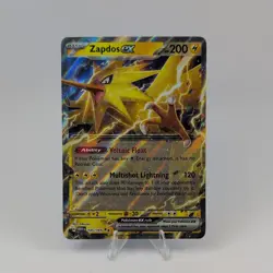 Pokemon TCG Zapdos EX 145/165 Scarlet & Violet 151 Double Rare Full Art Holo NM - Image 1