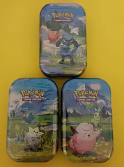 Lot of 3 New Pokemon TCG Mega Evolutions Ascended Heroes Mini Tins Free Shipping - Image 1