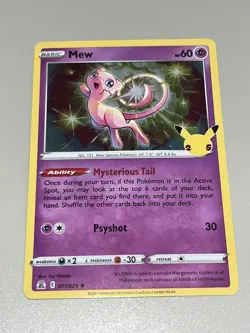 Pokemon TCG Mew 011/025 Holo 25th Anniversary Celebrations Near Mint - Image 1