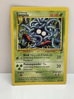 Pokemon TCG WOTC VTG MP Tangela 096/130 Base Set 2 Regular - Image 1