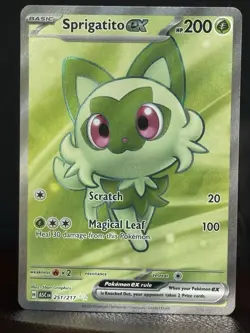 Sprigatito ex 251/217 Pokemon TCG Ascended Heroes Full Art Holo Ultra Rare MINT - Image 2