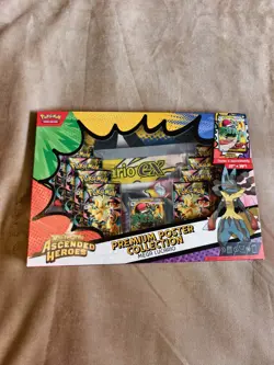 Pokemon Ascended Heroes Premium Poster Collection Mega Lucario EX SEALED - Image 1