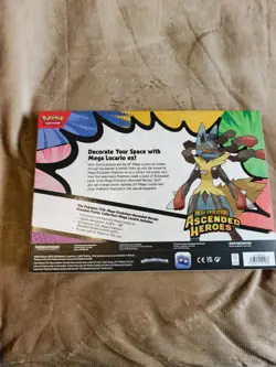 Pokemon Ascended Heroes Premium Poster Collection Mega Lucario EX SEALED - Image 4