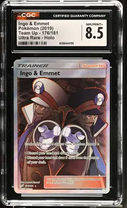 Pokemon GRADED 2019 Ingo & Emmet 176/181 Team Up UR NM/8.5 ENGLISH - Image 1