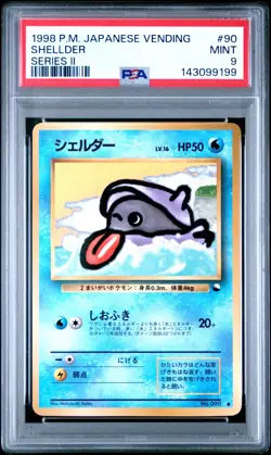 1998 POKEMON JAPANESE VENDING #90 SHELLDER SERIES II PSA 9 - Image 1